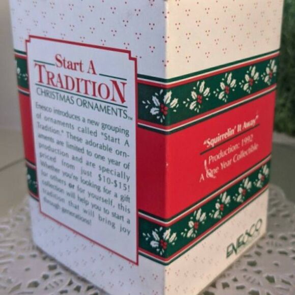 NIB Enesco Squirrelin' It Away Christmas Ornament - Picture 2 of 2